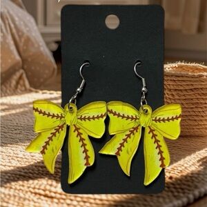 Yellow Bow Earrings